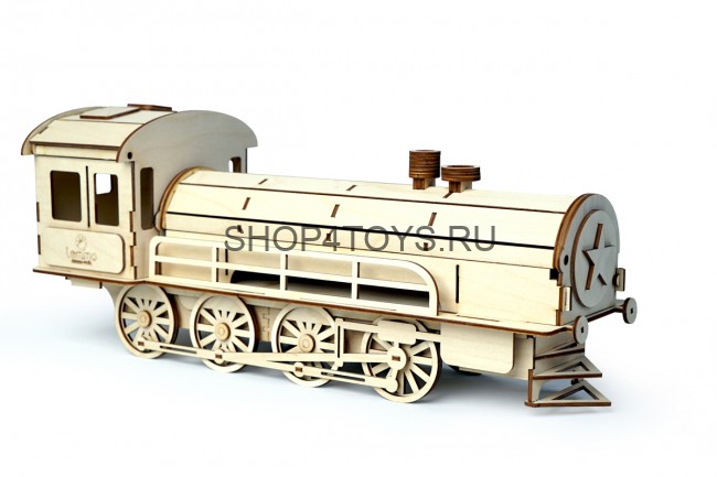 Конструктор 3D деревянный подвижный Lemmo Пенал-Паровоз - 00-23 Конструктор 3D деревянный подвижный Lemmo Пенал-Паровоз - 00-23