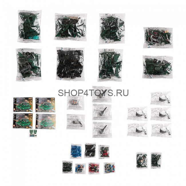 Конструктор Double E Cada Technics, Танк M1A2, 1498 деталей, пульт управления - C61001W