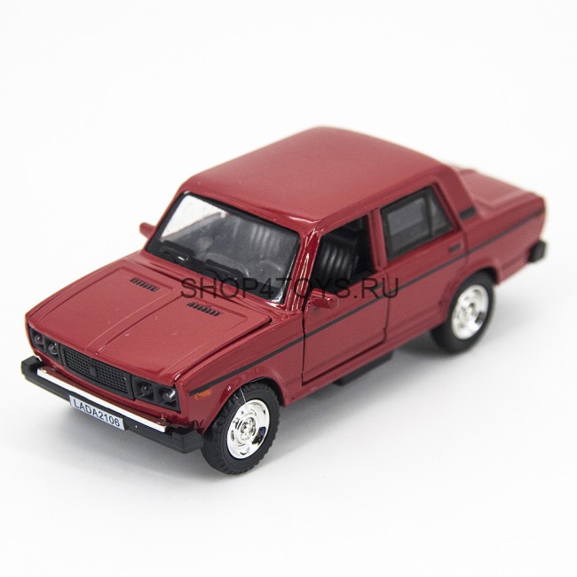 Металлическая модель Лада 2106 Red (свет, звук, инерция) 1:32 - 82106D-12 Металлическая модель Лада 2106 Red (свет, звук, инерция) 1:32 - 82106D-12