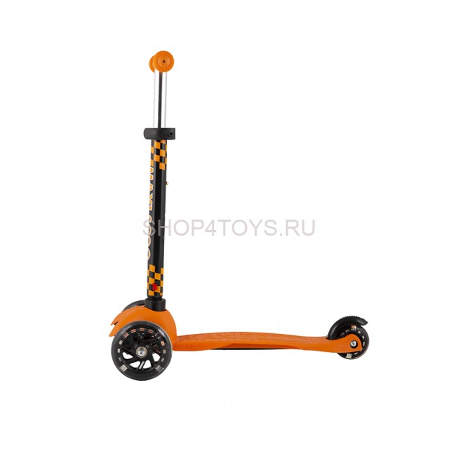 Самокат Трехколесный, со Светящимися Колесами, Оранжевый - MSC-B082004 Самокат Трехколесный, со Светящимися Колесами, Оранжевый - MSC-B082004