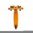 Самокат Трехколесный, со Светящимися Колесами, Оранжевый - MSC-B082004