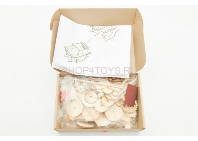 Конструктор 3D деревянный подвижный Lemmo Погрузчик - ПК-1