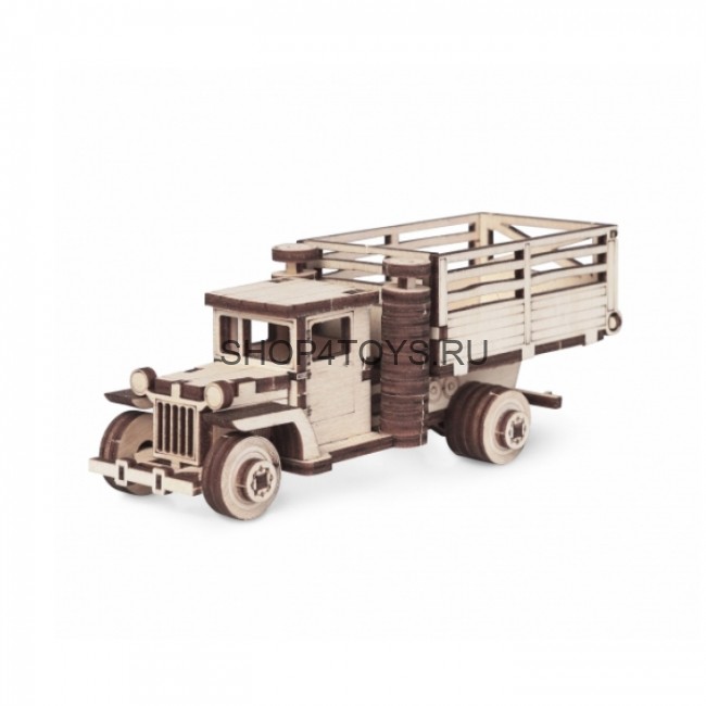 Конструктор 3D деревянный подвижный Lemmo Грузовик ЗИС 5ВБ с кузовом - 00-79