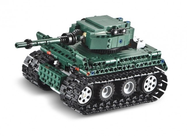 Конструктор Double E Cada Technics, Танк Tiger 1, 313 деталей, пульт управления - C51018W Конструктор Double E Cada Technics, Танк Tiger 1, 313 деталей, пульт управления - C51018W