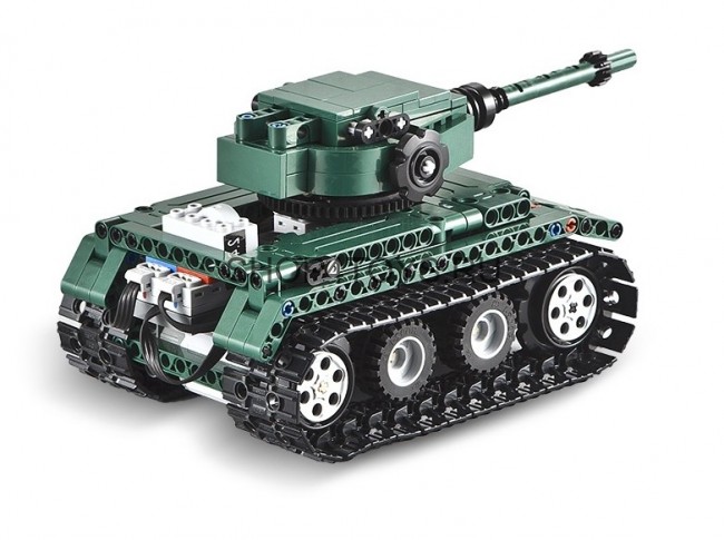 Конструктор Double E Cada Technics, Танк Tiger 1, 313 деталей, пульт управления - C51018W Конструктор Double E Cada Technics, Танк Tiger 1, 313 деталей, пульт управления - C51018W