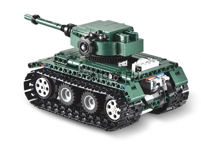 Конструктор Double E Cada Technics, Танк Tiger 1, 313 деталей, пульт управления - C51018W Конструктор Double E Cada Technics, Танк Tiger 1, 313 деталей, пульт управления - C51018W