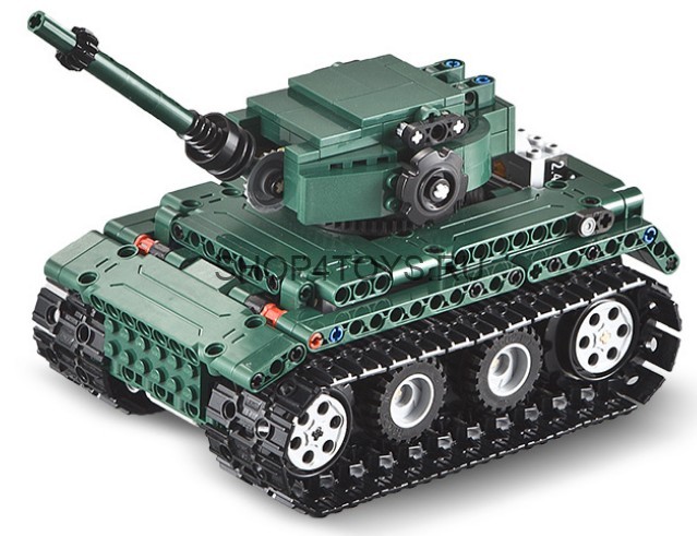 Конструктор Double E Cada Technics, Танк Tiger 1, 313 деталей, пульт управления - C51018W Конструктор Double E Cada Technics, Танк Tiger 1, 313 деталей, пульт управления - C51018W