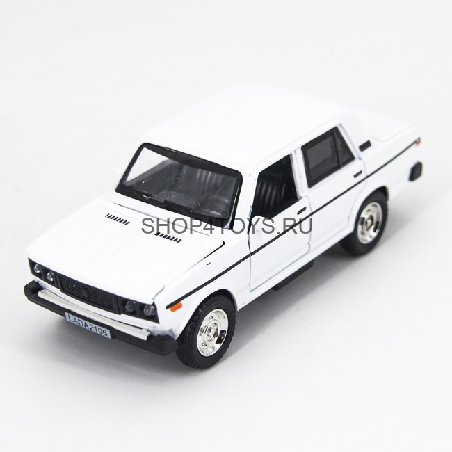 Металлическая модель Лада 2106 White (свет, звук, инерция) 1:32 - 82106D-12 Металлическая модель Лада 2106 White (свет, звук, инерция) 1:32 - 82106D-12