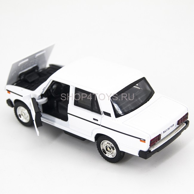 Металлическая модель Лада 2106 White (свет, звук, инерция) 1:32 - 82106D-12 Металлическая модель Лада 2106 White (свет, звук, инерция) 1:32 - 82106D-12