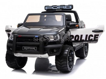 Детский электромобиль Ford Ranger Raptor Police с мигалками - DK-F150RP-BLACK-PAINT Детский электромобиль Ford Ranger Raptor Police с мигалками - DK-F150RP-BLACK-PAINT