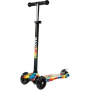 Самокат Трехколесный, со Светящимися Колесами, Радуга - MSC-J081910 Самокат Трехколесный, со Светящимися Колесами, Радуга - MSC-J081910
