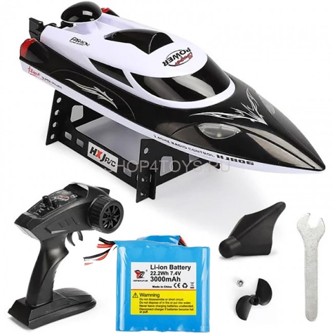 Радиоуправляемый катер Black SuNew (47 см, 35 км/ч, акб 3000 mAh, 2.4G) - HJ806B-A3 Радиоуправляемый катер Black SuNew (47 см, 35 км/ч, акб 3000 mAh, 2.4G) - HJ806B-A3