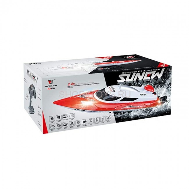 Радиоуправляемый катер Black SuNew (47 см, 35 км/ч, акб 3000 mAh, 2.4G) - HJ806B-A3 Радиоуправляемый катер Black SuNew (47 см, 35 км/ч, акб 3000 mAh, 2.4G) - HJ806B-A3
