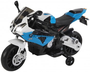 Детский электромотоцикл BMW S1000PR Blue 12V - JT528-BLUE Детский электромотоцикл BMW S1000PR Blue 12V - JT528-BLUE - это детский лицензионный двухколесный мотоцикл на резиновых колесах