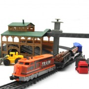 Железная дорога со станцией загрузки леса, длина полотна 450 см - BSQ-2083 Железная дорога со станцией загрузки леса, длина полотна 450 см - BSQ-2083