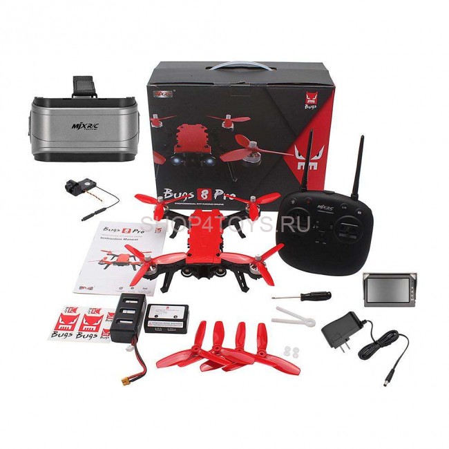 Радиоуправляемый квадрокоптер MJX Bugs 8 PRO + FPV очки + FPV камера RTF 2.4G - MJX B8PRO-G3S