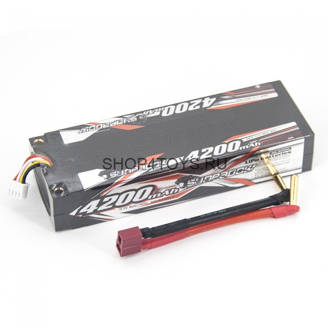Аккумулятор Sunpadow Li-Po 11.1V 4200 40C S Deans plug - SP-4200-3-40C-S-D