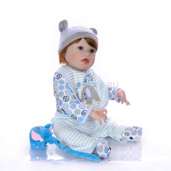 Реборн мальчик полностью силиконовый Себастьян