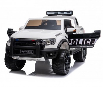 Детский электромобиль Ford Ranger Raptor Police с мигалками - DK-F150RP-WHITE Детский электромобиль Ford Ranger Raptor Police с мигалками - DK-F150RP-WHITE