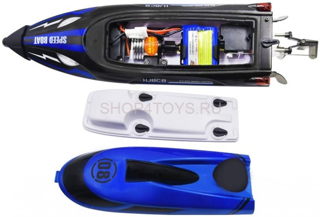 Радиоуправляемый катер Blue SpeedBoat (36 см, 25 км/ч, 2.4G) - HJ808-A2 Радиоуправляемый катер Blue SpeedBoat (36 см, 25 км/ч, 2.4G) - HJ808-A2