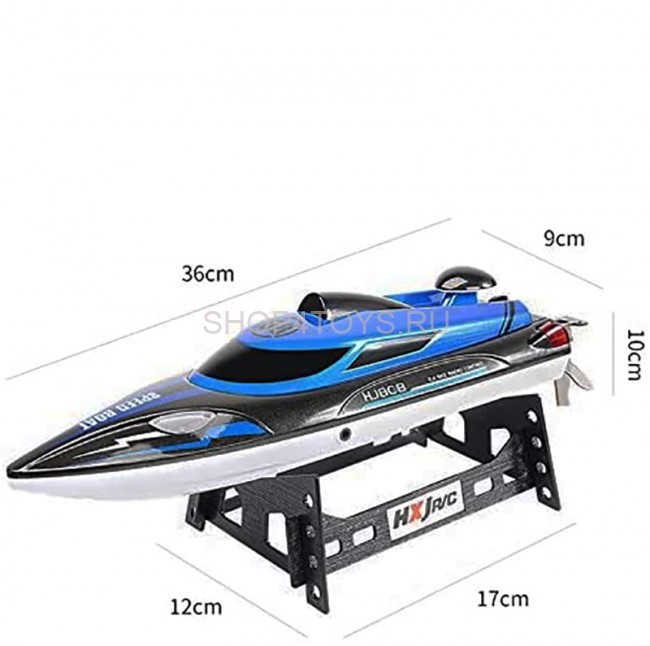 Радиоуправляемый катер Blue SpeedBoat (36 см, 25 км/ч, 2.4G) - HJ808-A2 Радиоуправляемый катер Blue SpeedBoat (36 см, 25 км/ч, 2.4G) - HJ808-A2