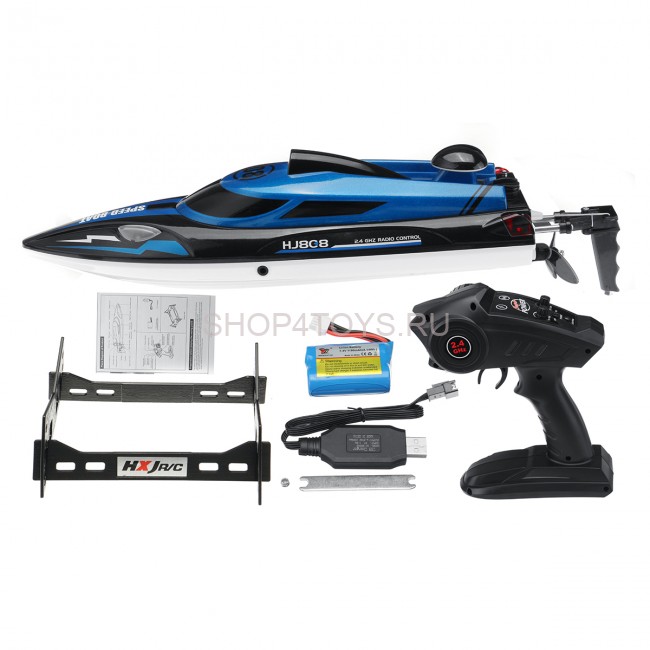 Радиоуправляемый катер Blue SpeedBoat (36 см, 25 км/ч, 2.4G) - HJ808-A2 Радиоуправляемый катер Blue SpeedBoat (36 см, 25 км/ч, 2.4G) - HJ808-A2