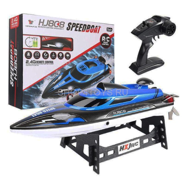 Радиоуправляемый катер Blue SpeedBoat (36 см, 25 км/ч, 2.4G) - HJ808-A2 Радиоуправляемый катер Blue SpeedBoat (36 см, 25 км/ч, 2.4G) - HJ808-A2