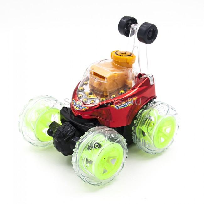 Радиоуправляемая красная машинка перевертыш со звуком, стреляет дисками - RD970-2-R Радиоуправляемая красная машинка перевертыш со звуком, стреляет дисками - RD970-2-R