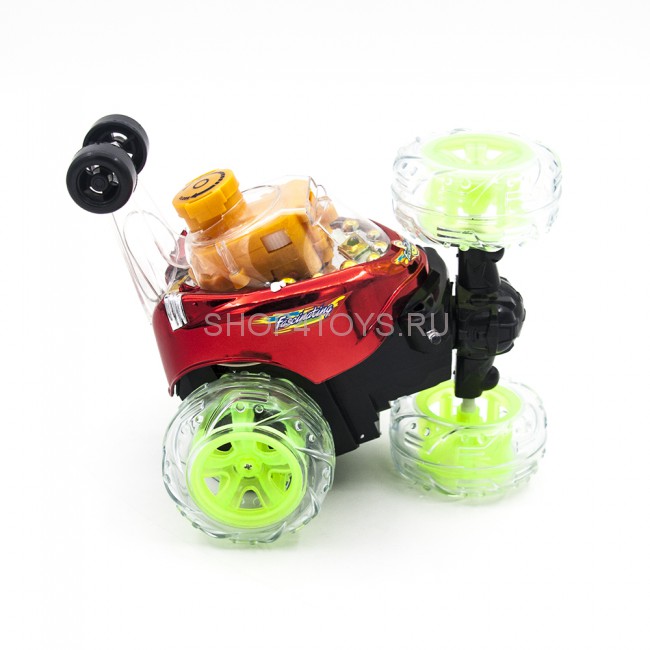 Радиоуправляемая красная машинка перевертыш со звуком, стреляет дисками - RD970-2-R Радиоуправляемая красная машинка перевертыш со звуком, стреляет дисками - RD970-2-R