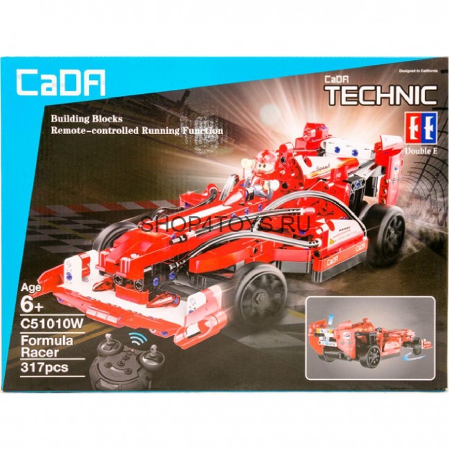 Конструктор Double E Cada Technics, формула 1, 317 деталей, пульт управления - C51010W Конструктор Double E Cada Technics, формула 1, 317 деталей, пульт управления - C51010W