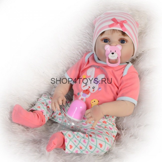 Реборн силиконовая девочка Адель, реборн с пустышкой и бутылкой, реборн купить акция Реборн силиконовая девочка Адель, реборн с пустышкой и бутылкой, реборн купить акция