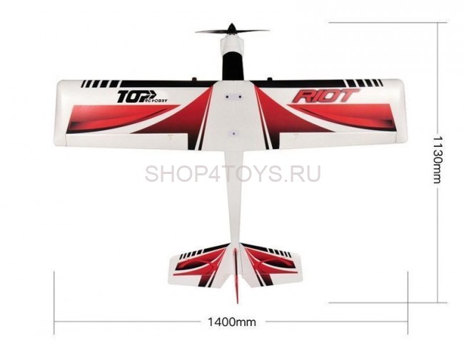 Радиоуправляемый самолет Top RC Riot Pro 1400мм 2.4G RTF - TOP049E Радиоуправляемый самолет Top RC Riot Pro 1400мм 2.4G RTF - TOP049E
