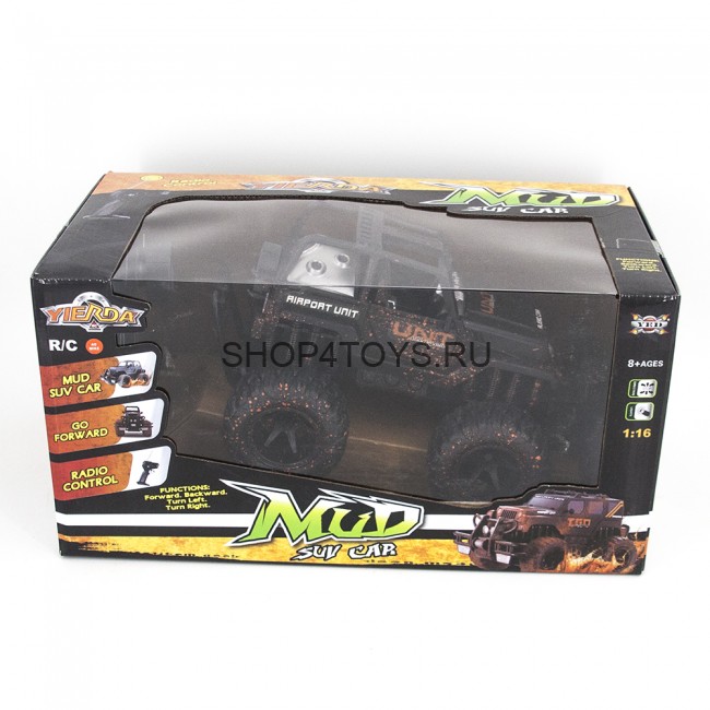 Радиоуправляемый черный внедорожник YED MUD SUV 1:16 - YE81408