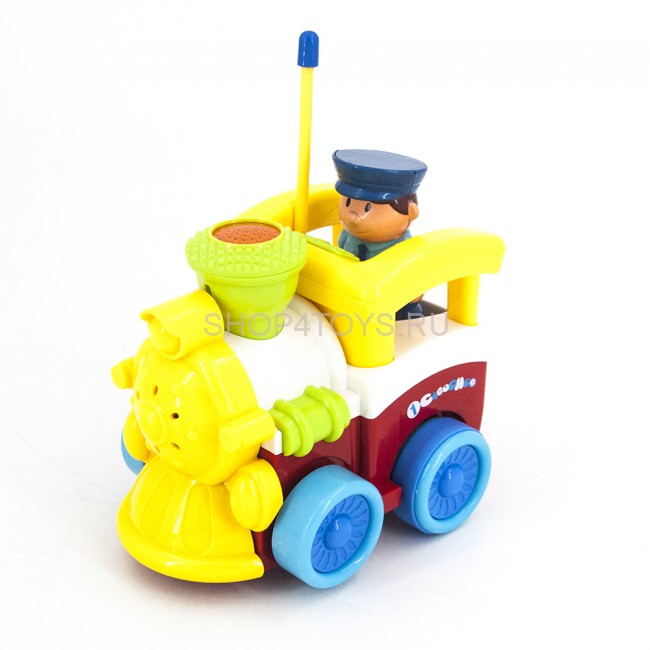 Детский желтый радиоуправляемый паровоз - 6605 Детский желтый радиоуправляемый паровоз - 6605