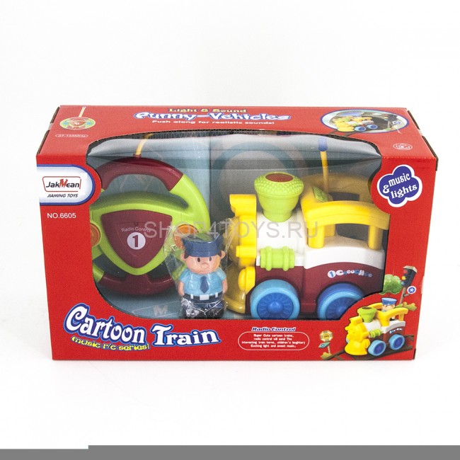 Детский желтый радиоуправляемый паровоз - 6605 Детский желтый радиоуправляемый паровоз - 6605