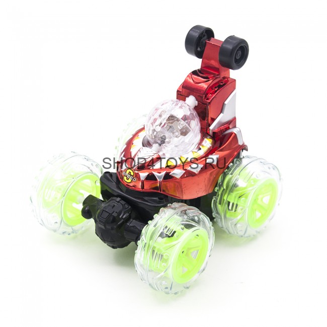 Радиоуправляемая красная машинка перевертыш со звуком, световой диско-шар - RD970-5-R Радиоуправляемая красная машинка перевертыш со звуком, световой диско-шар - RD970-5-R