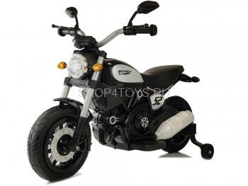 Детский мотоцикл Qike Чоппер белый - QK-307-BLACK Детский мотоцикл Qike Чоппер белый - QK-307-BLACK