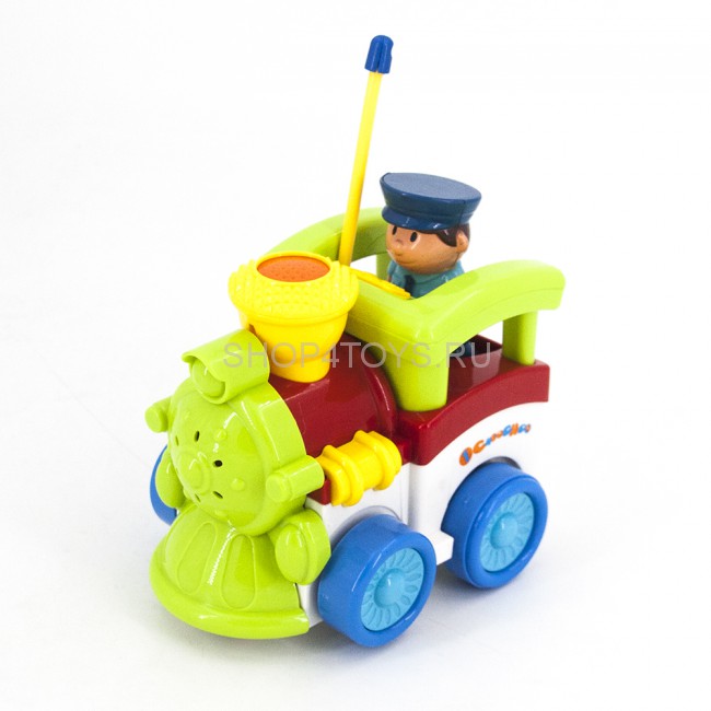 Детский зеленый радиоуправляемый паровоз - 6605 Детский зеленый радиоуправляемый паровоз - 6605