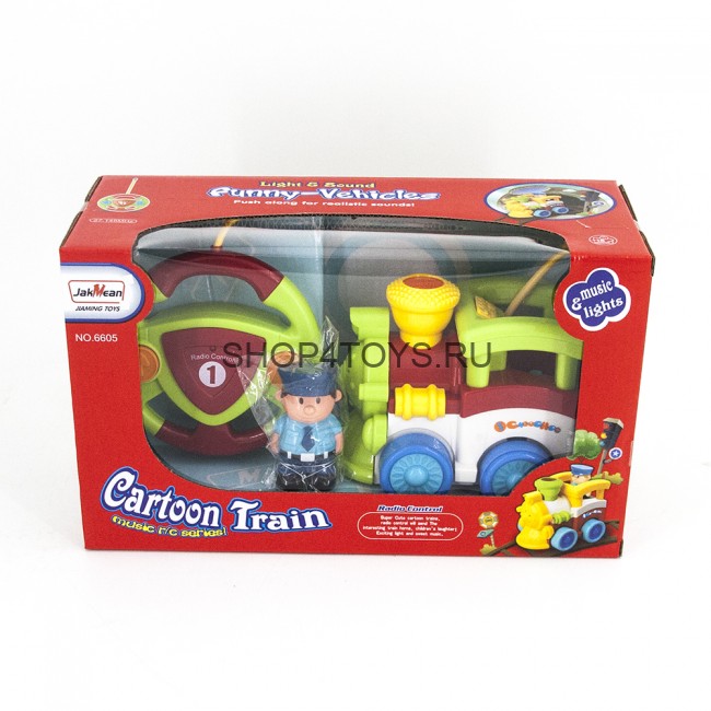 Детский зеленый радиоуправляемый паровоз - 6605 Детский зеленый радиоуправляемый паровоз - 6605