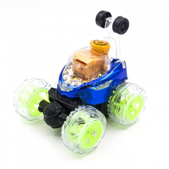 Радиоуправляемая синяя машинка перевертыш со звуком, стреляет дисками - RD970-2-B Радиоуправляемая синяя машинка перевертыш со звуком, стреляет дисками - RD970-2-B