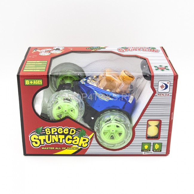 Радиоуправляемая синяя машинка перевертыш со звуком, стреляет дисками - RD970-2-B Радиоуправляемая синяя машинка перевертыш со звуком, стреляет дисками - RD970-2-B