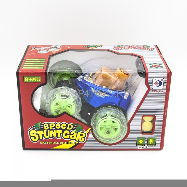 Радиоуправляемая синяя машинка перевертыш со звуком, стреляет дисками - RD970-2-B Радиоуправляемая синяя машинка перевертыш со звуком, стреляет дисками - RD970-2-B