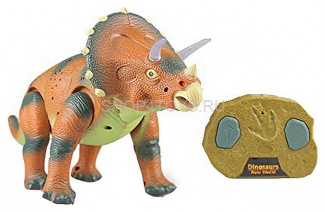 Радиоуправляемый динозавр - Трицератопс (39 см, серый, свет, звук) - 9982-GREY Радиоуправляемый динозавр - Трицератопс (39 см, серый, свет, звук) - 9982-GREY