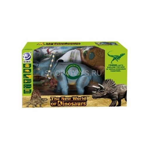 Радиоуправляемый динозавр - Трицератопс (39 см, серый, свет, звук) - 9982-GREY Радиоуправляемый динозавр - Трицератопс (39 см, серый, свет, звук) - 9982-GREY