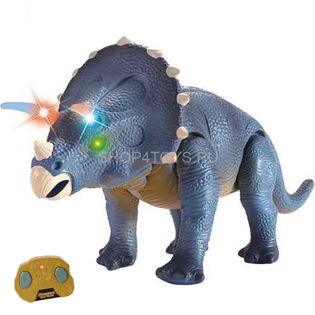 Радиоуправляемый динозавр - Трицератопс (39 см, серый, свет, звук) - 9982-GREY Радиоуправляемый динозавр - Трицератопс (39 см, серый, свет, звук) - 9982-GREY