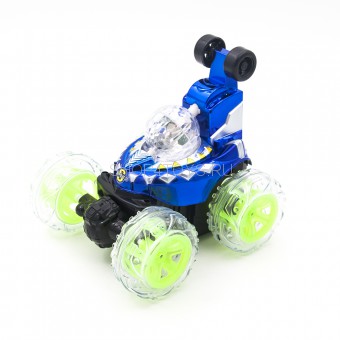 Радиоуправляемая синяя машинка перевертыш со звуком, световой диско-шар - RD970-5-B Радиоуправляемая синяя машинка перевертыш со звуком, световой диско-шар - RD970-5-B