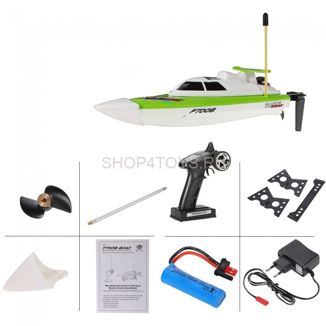 Радиоуправляемый катер Fei Lun Green High Speed Boat - FT008-GREEN Радиоуправляемый катер Fei Lun Green High Speed Boat - FT008-GREEN