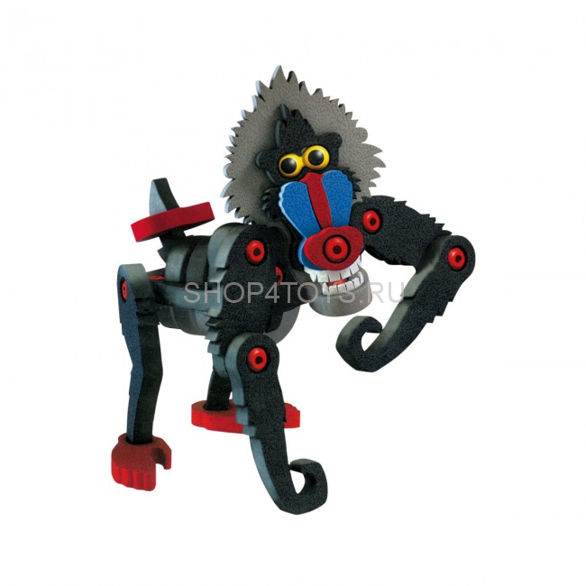 Мягкий конструктор из EVA Soft Blocks "Мандрил" 53 детали - 3109