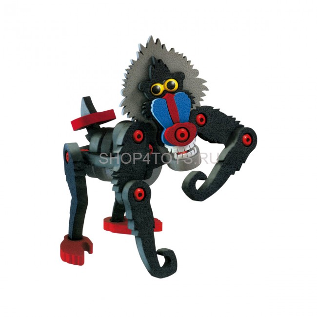 Мягкий конструктор из EVA Soft Blocks "Мандрил" 53 детали - 3109