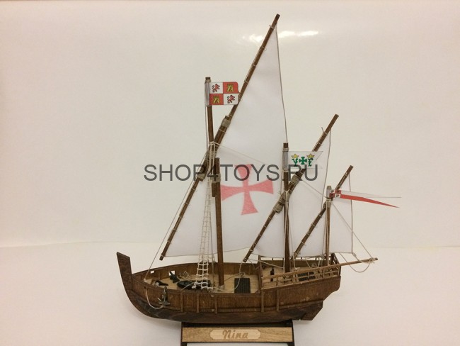 Конструктор из дерева корабль КАРАВЕЛЛА La Nina с инструментами - K09N Конструктор из дерева корабль КАРАВЕЛЛА La Nina с инструментами - K09N